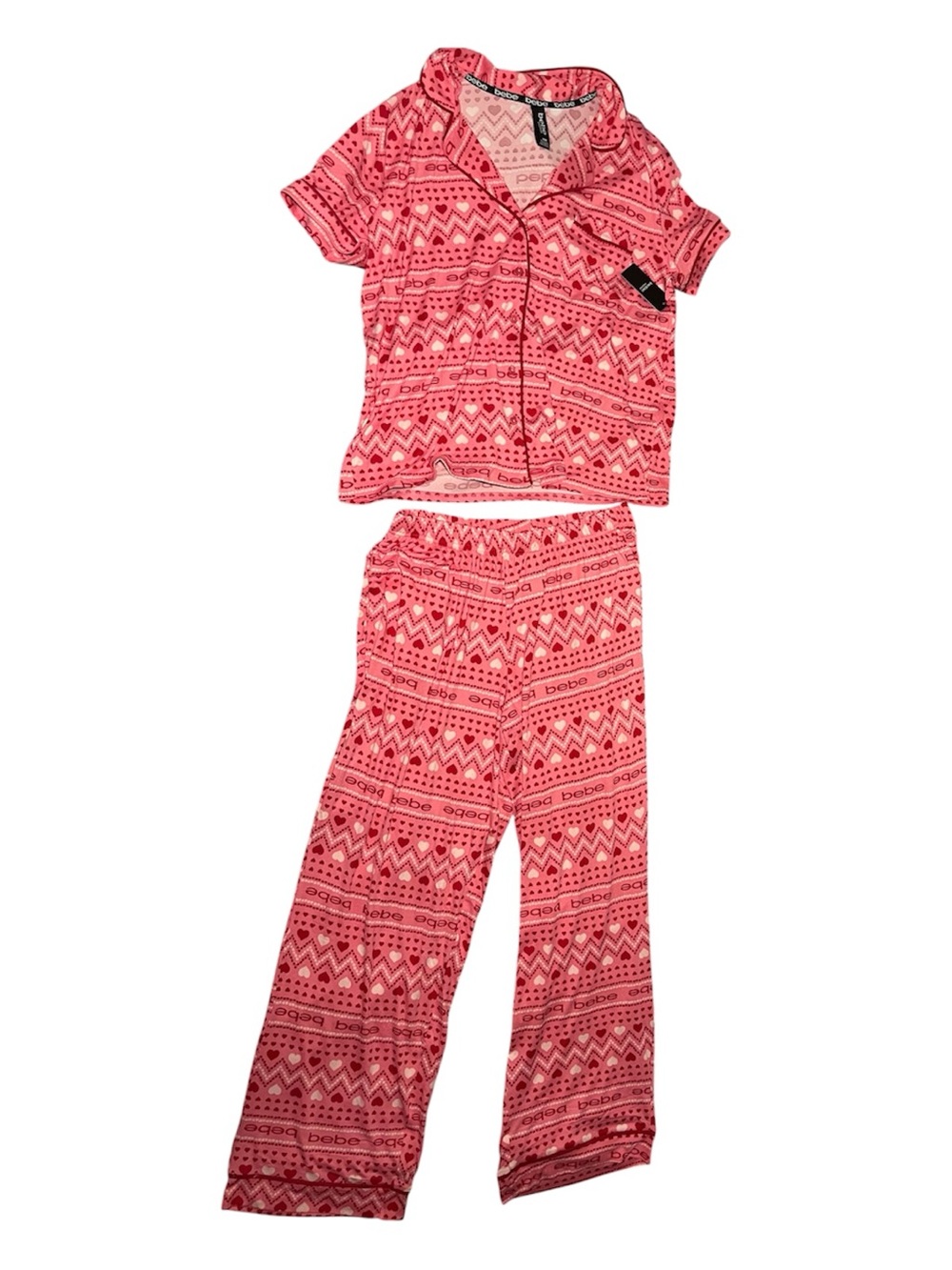 NEW BEBE Short-Sleeve Pajama Set